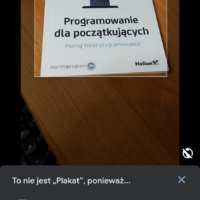 Zmieniamy opis obrazu ucząc algorytm - to jest książka, a nie plakat